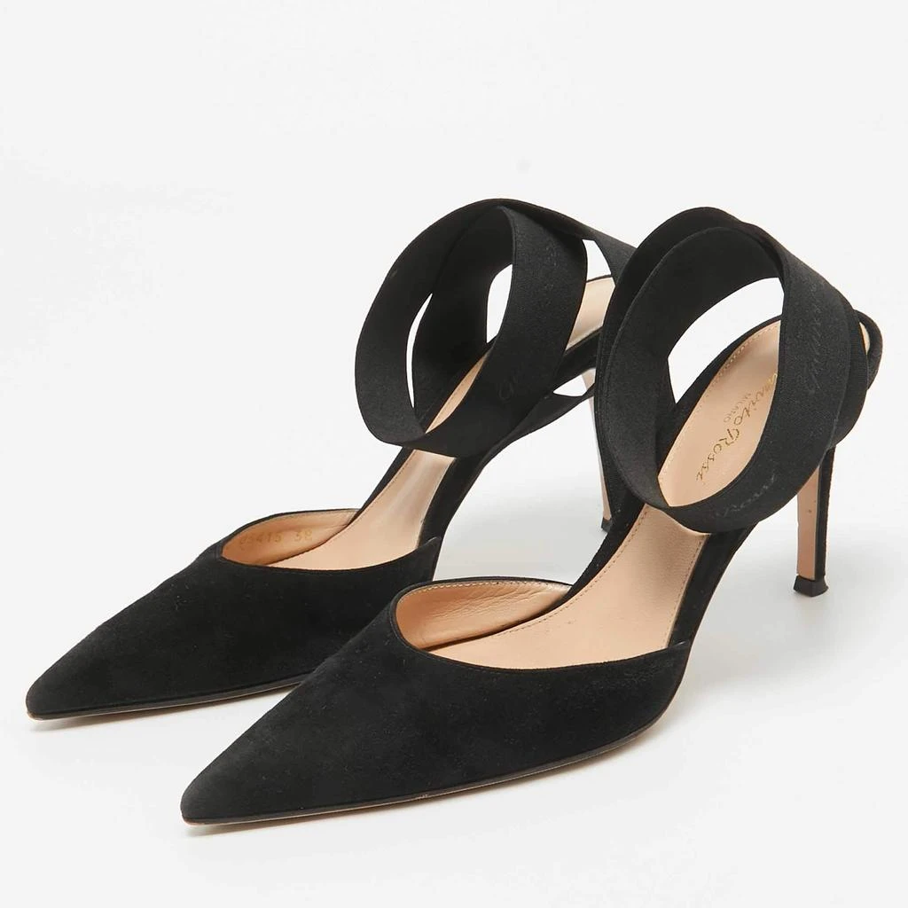 Gianvito Rossi Gianvito Rossi Black Suede Continuity Elastic Pumps Size 38 2