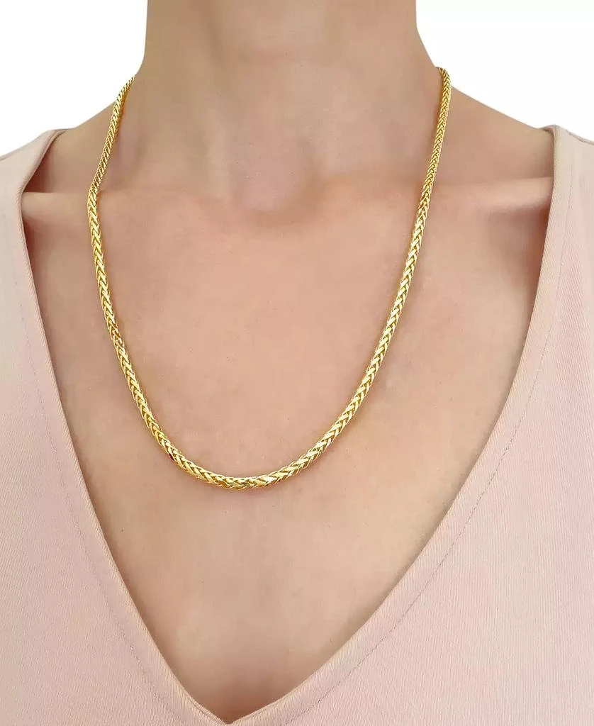 Macy's Polished Square Wheat 24" Chain Necklace (3mm) in 14k Gold 2