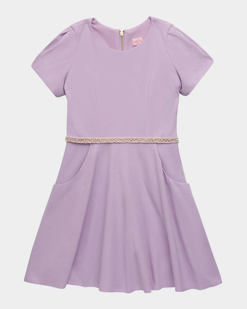 Zoe Girl
s Joyce Dress W/ Embellished Waistband, Size 7-16 1