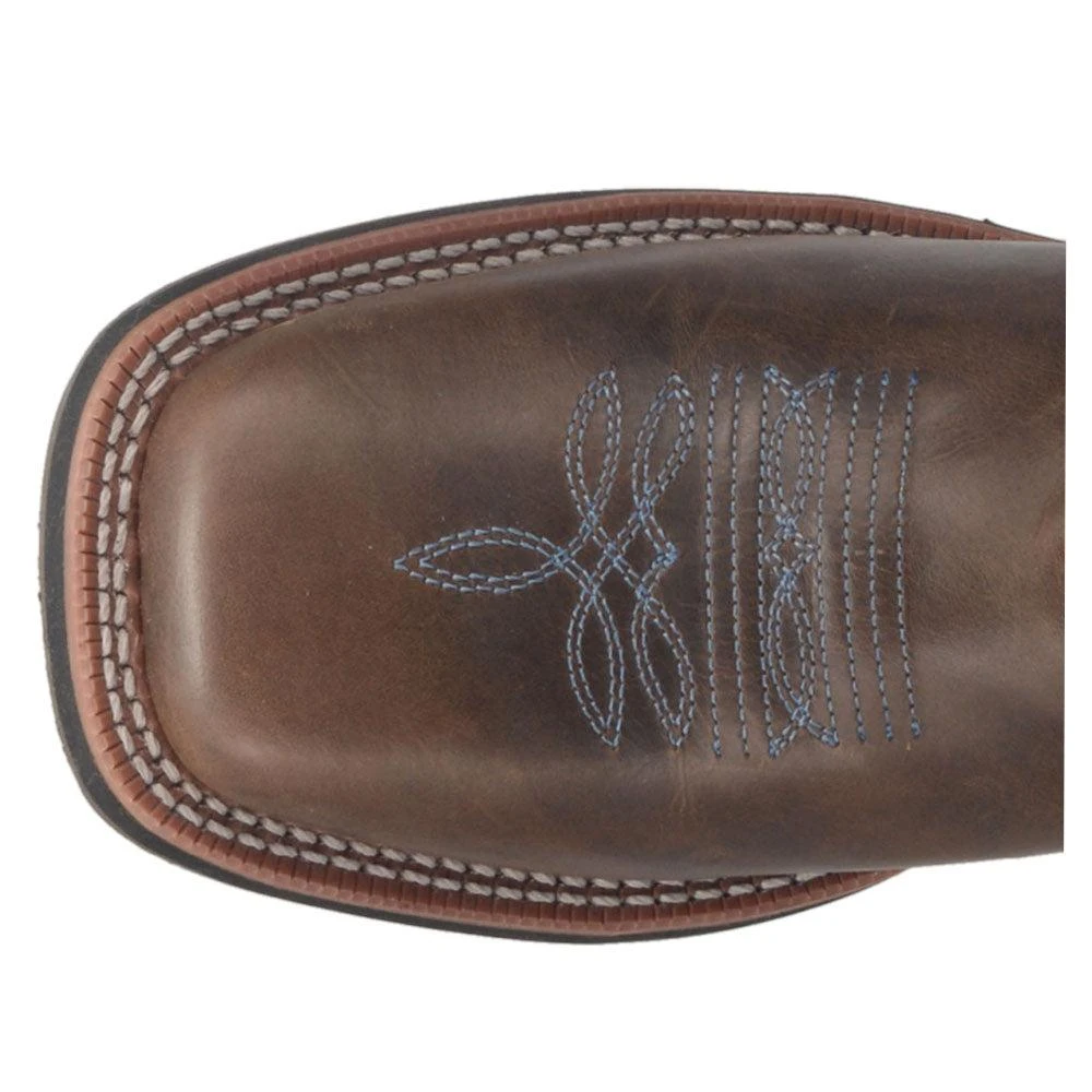 Laredo Isla Tooled-Inlay Embroidered Square Toe Cowboy Boots 4