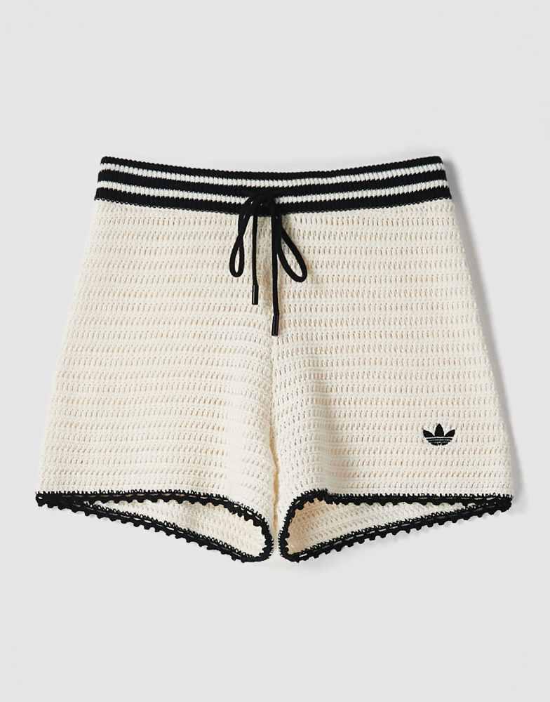 adidas Originals x ASOS crochet knitted shorts with contrast trim adidas Originals x ASOS crochet knitted shorts with contrast trim