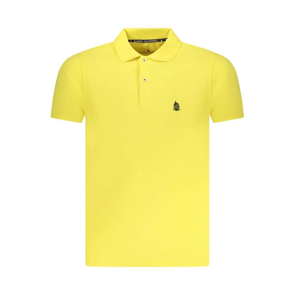 Marina Yachting Marina Yachting Yellow Cotton Men Polo Shirt 1