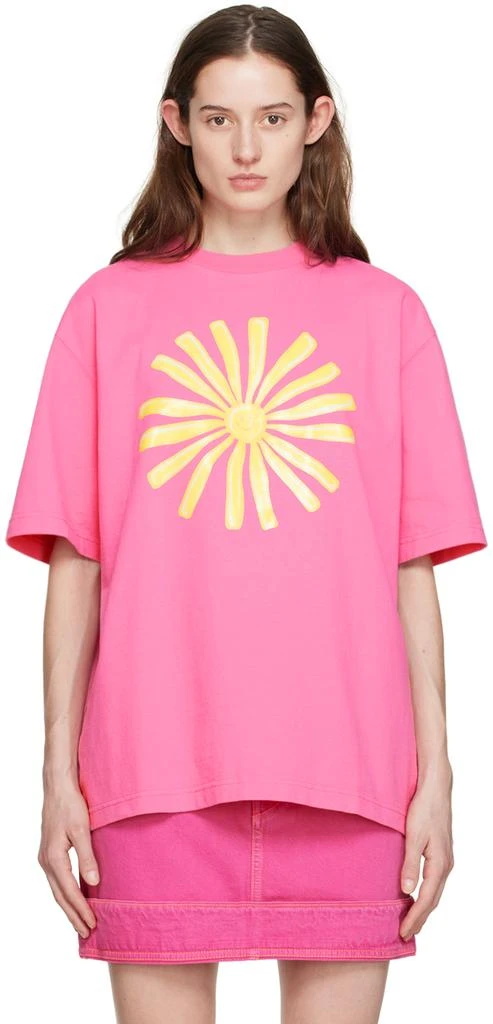 Jacquemus Pink 'Le T-Shirt Soleil' T-Shirt 1