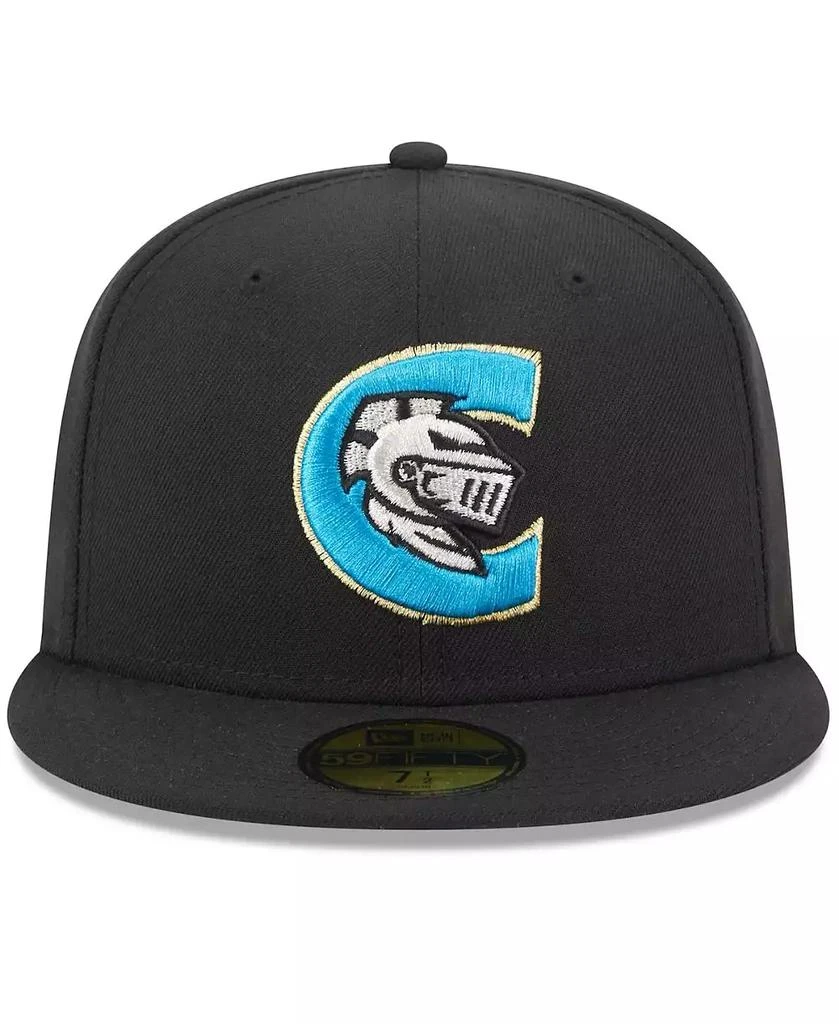 New Era Men's Black Charlotte Knights Authentic Collection Alternate Logo 59FIFTY Fitted Hat 2