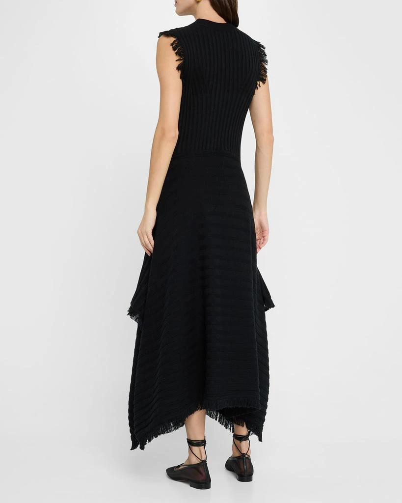 ELEVEN SIX Hanna Ribbed Fringe-Trim Maxi Dress 3