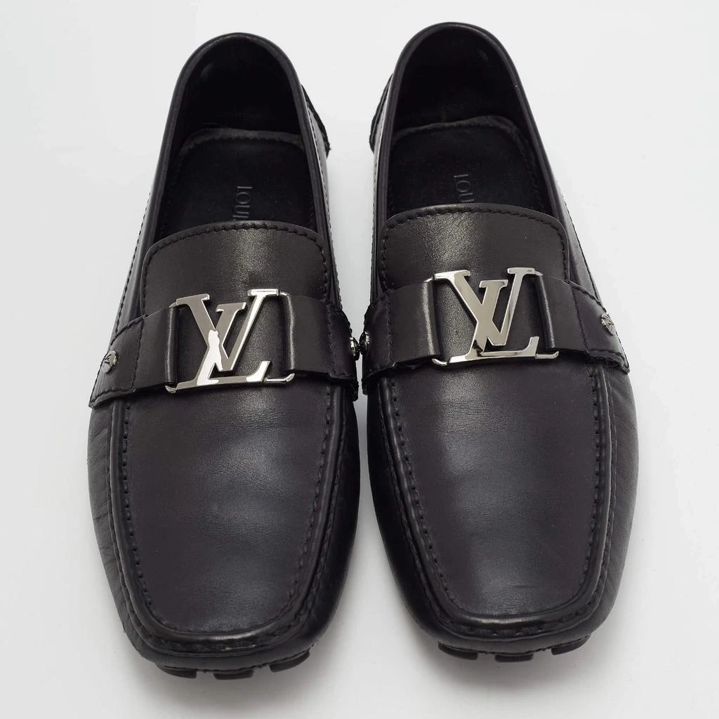 Louis Vuitton Louis Vuitton Black Leather Monte Carlo Loafers Size 44 3