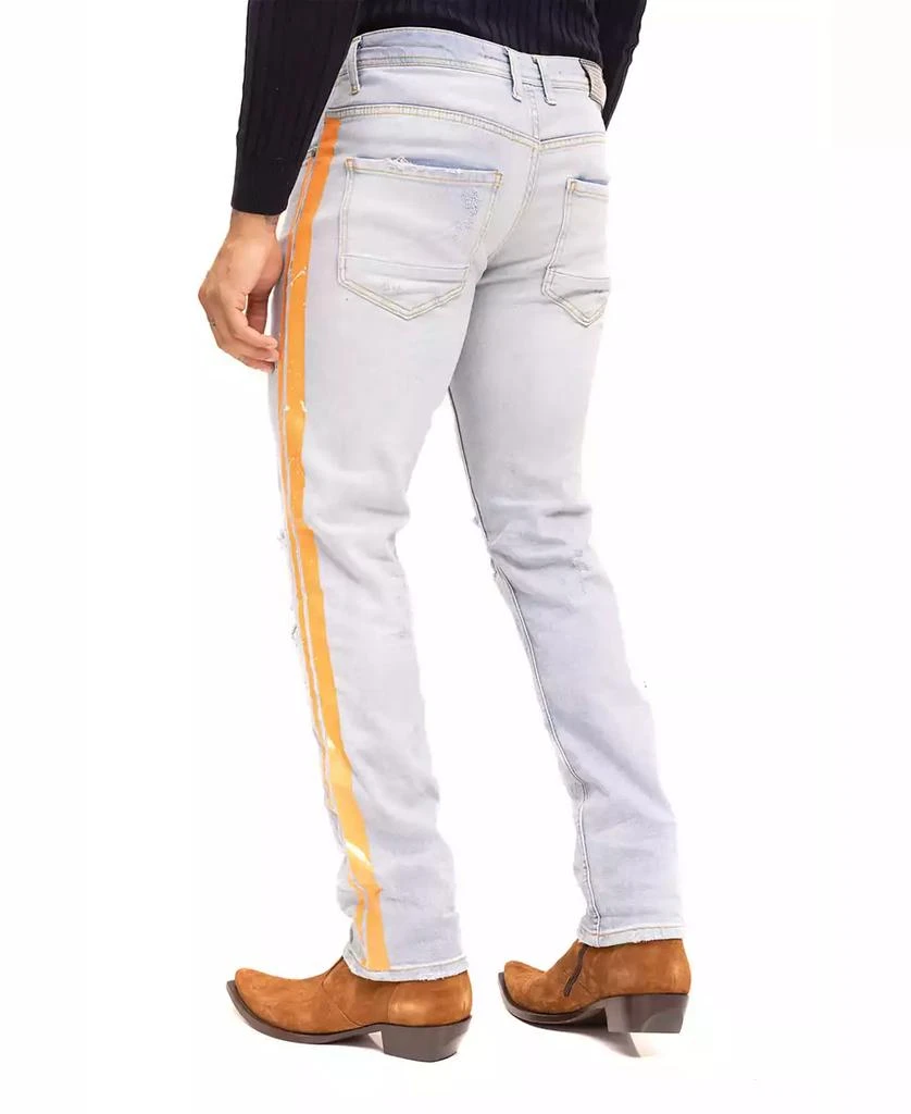 RON TOMSON Men's Modern Splattered Stripe Jeans 4
