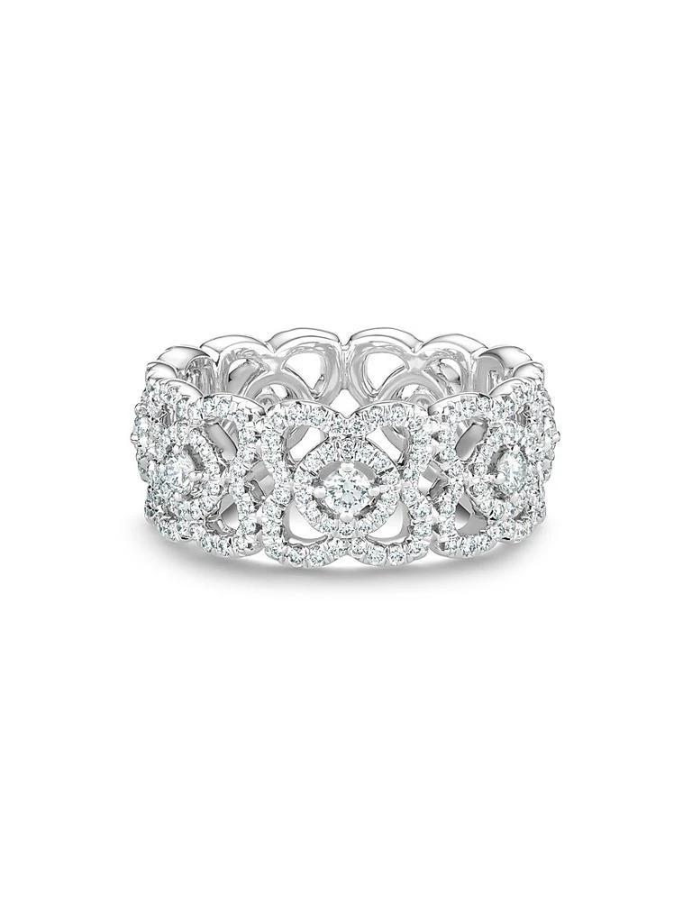 De Beers Enchanted Lotus Diamond 
18K White Gold Band Ring 1