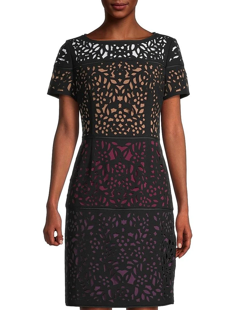 Shani Ombre Laser-Cut Lace Dress 3