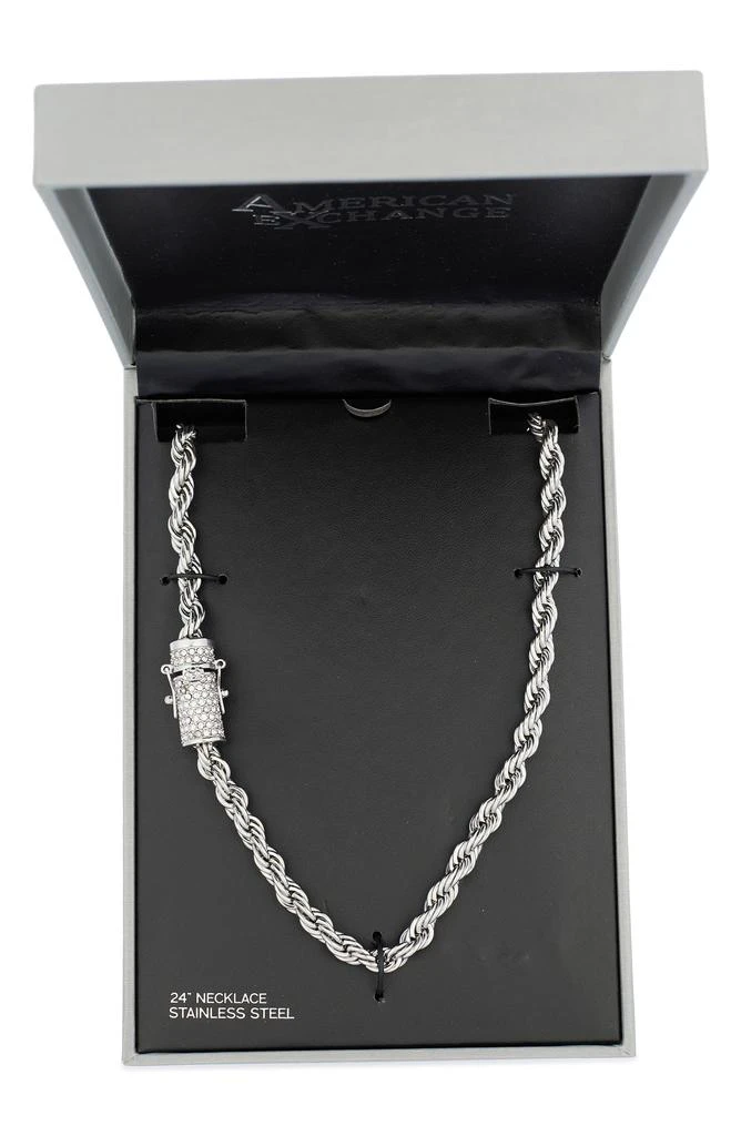 American Exchange Crystal Pavé Twist Rope Necklace 2