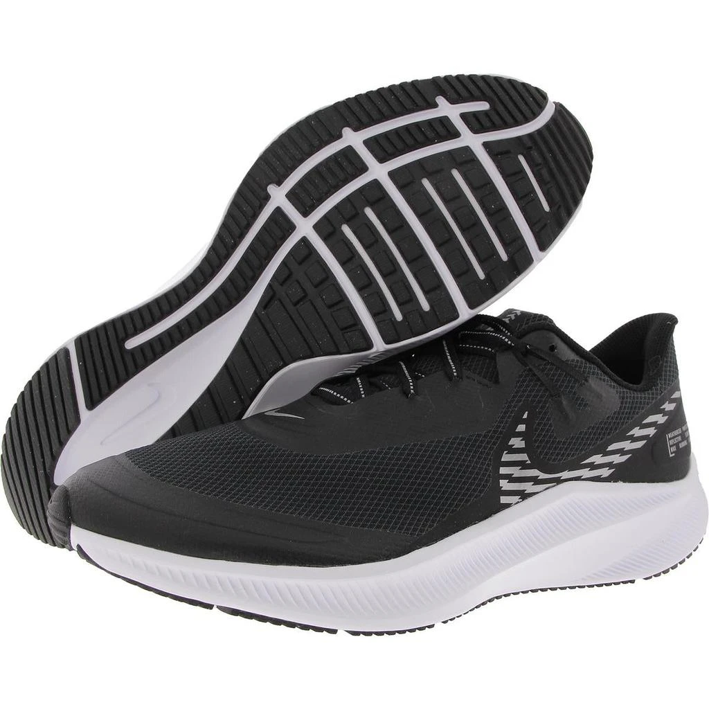 NIKE Quest 3 Shield Mens Lace-Up Manmade Running & Training Shoes 2
