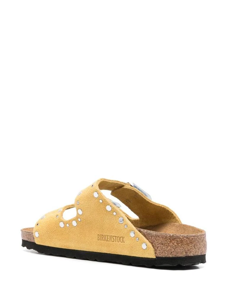 Birkenstock Birkenstock 'Arizona' Leather Slippers In Mustard Yellow 4