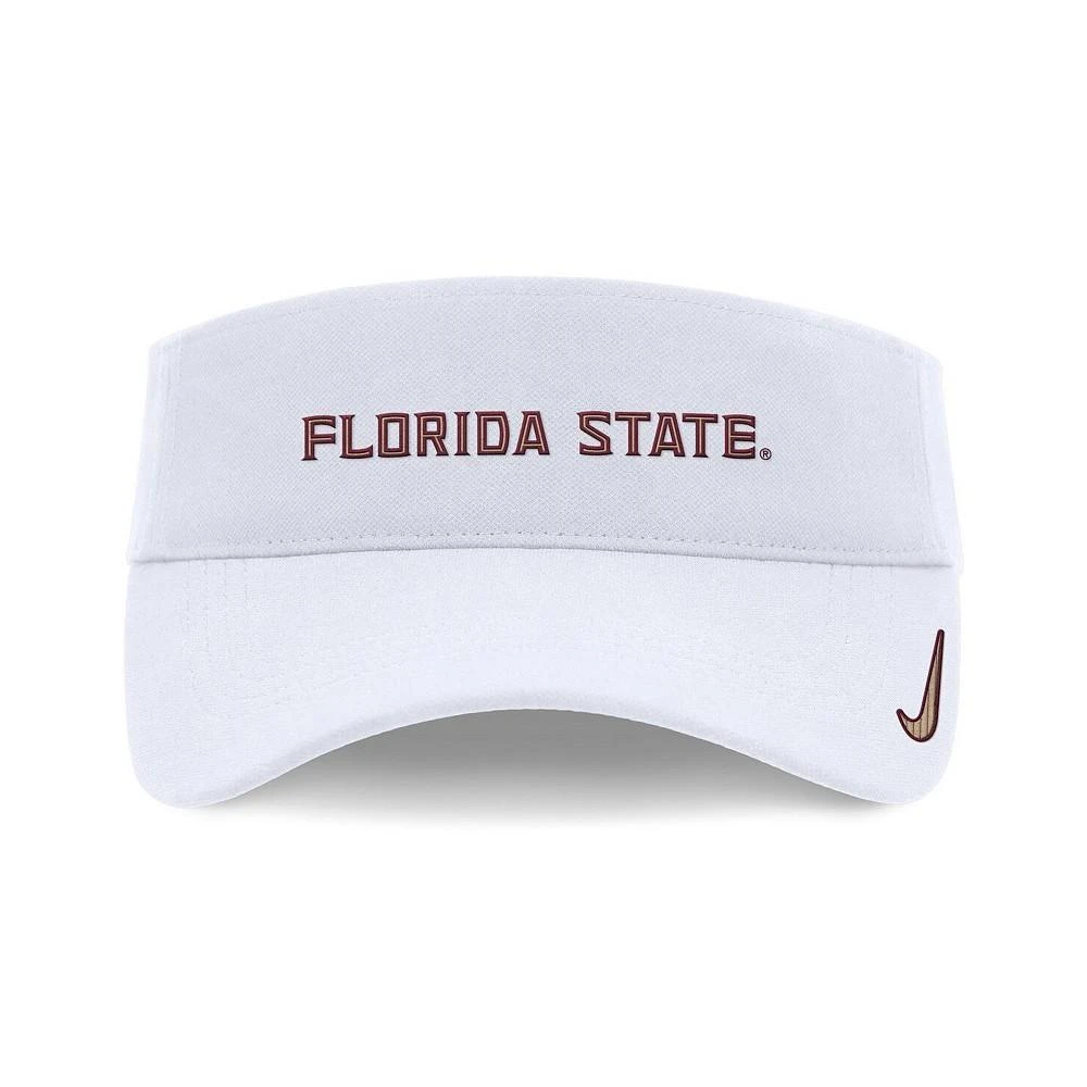 Nike Men's and Women's White Florida State Seminoles 2024 Sideline Fit Ace Visor 4