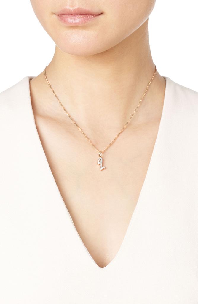 Monica Vinader Diamond Initial Pendant Charm