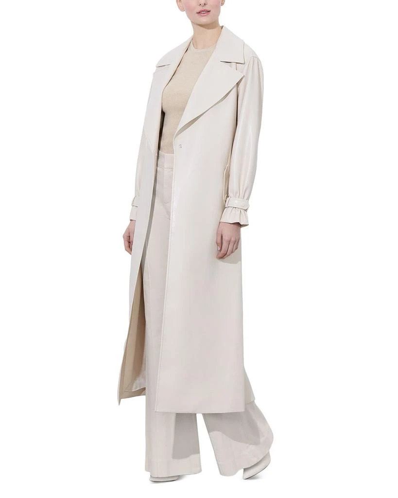 Alice + Olivia Sullivan Faux Leather Trench Coat 4