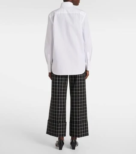 Valentino Faux pearl-embellished cotton poplin shirt 3