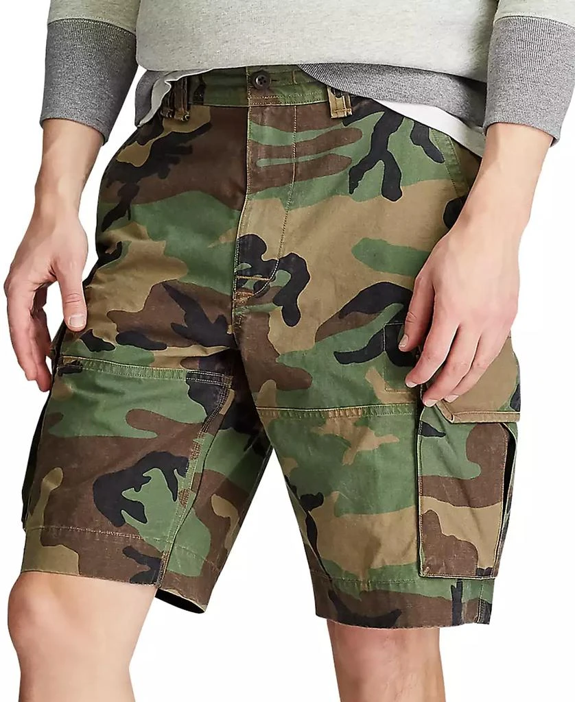 Ralph Lauren Men's Big & Tall Relaxed Fit 10" Camouflage Cotton Cargo Shorts 5