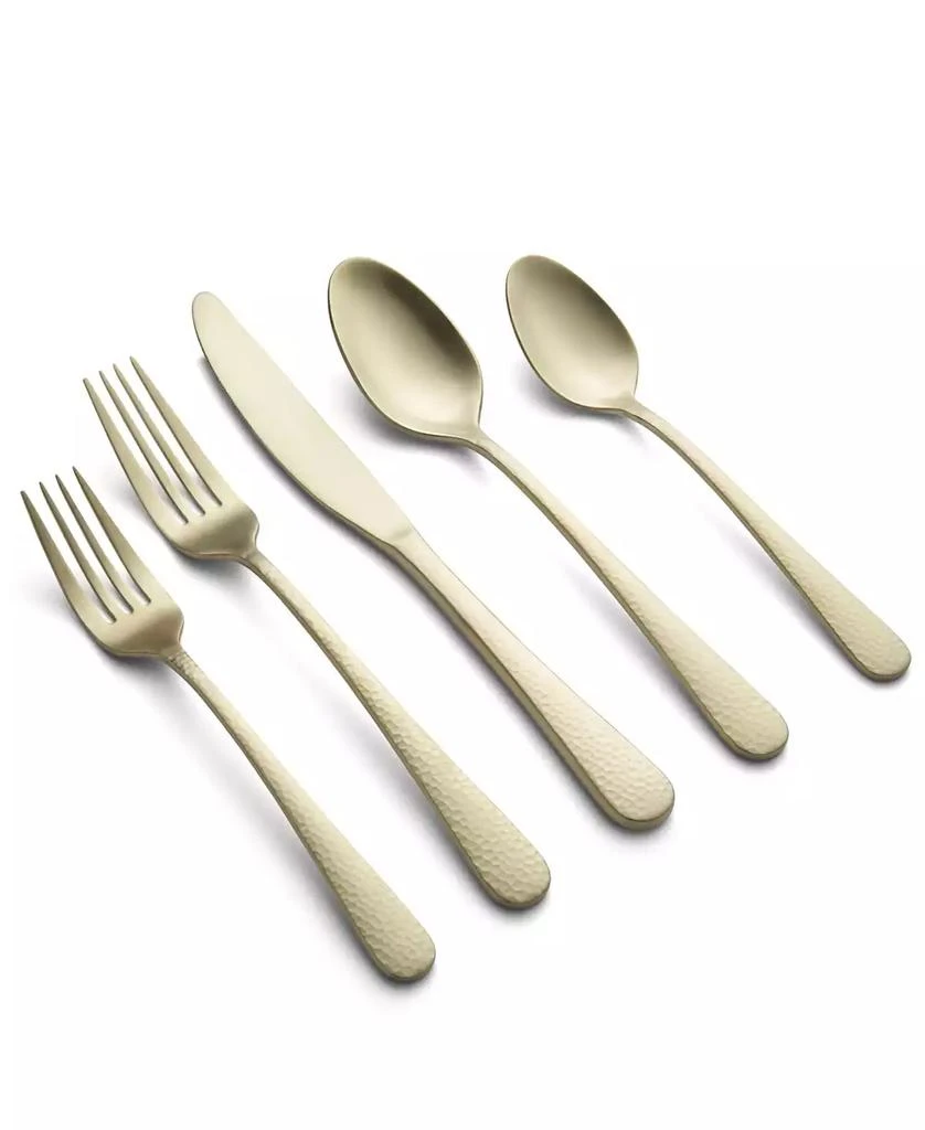 Cambridge Silversmiths Keene Hammered Satin 20-Piece Flatware Set, Service for 4 1