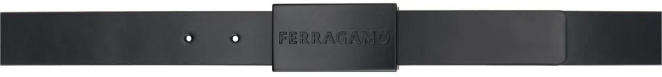 Salvatore Ferragamo Black & Gray Ferragamo Reversible Belt 1