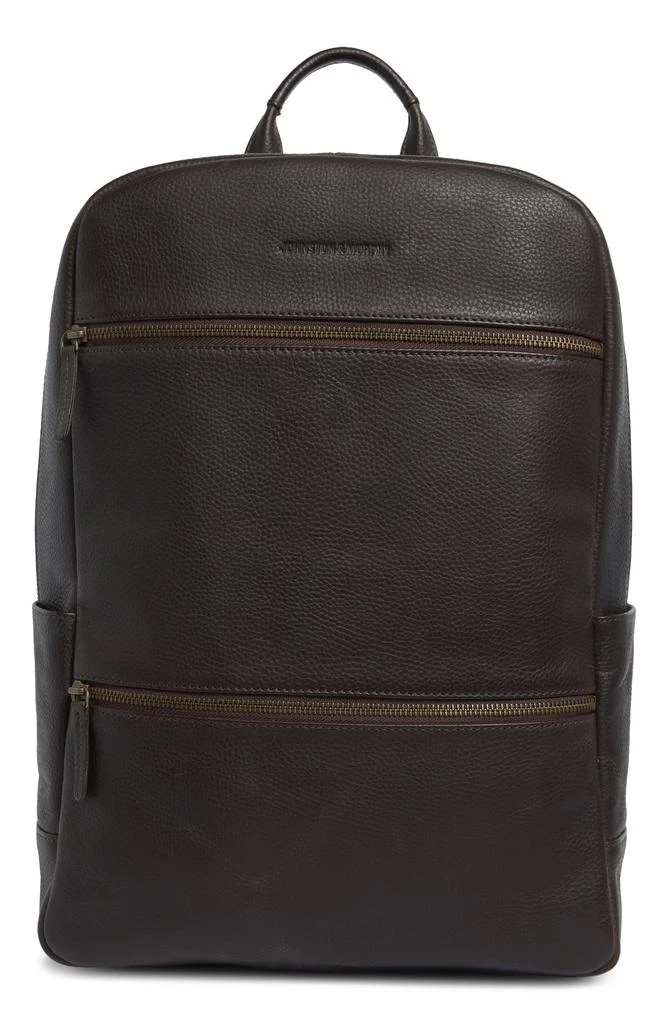Johnston 
Murphy Pebble Leather Backpack
