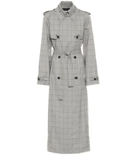 Gabriela Hearst Lorna checked wool trench coat 1
