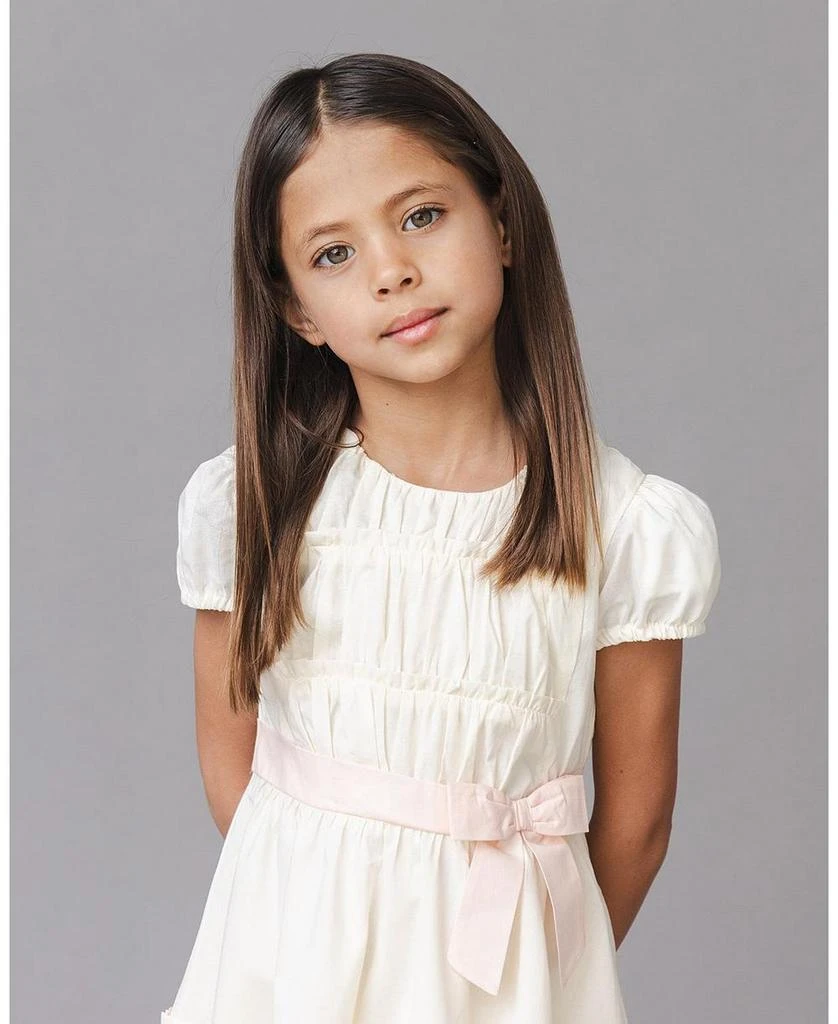 slim fit dress slacks Hope & Henry - Girls Ruffle Collar Organic Party Dress