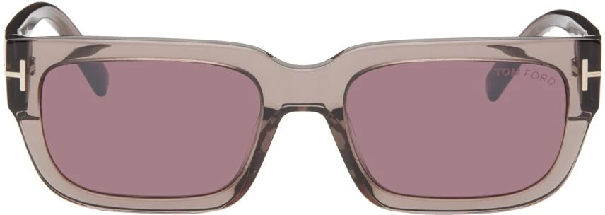 TOM FORD Burgundy Ezra Sunglasses 1