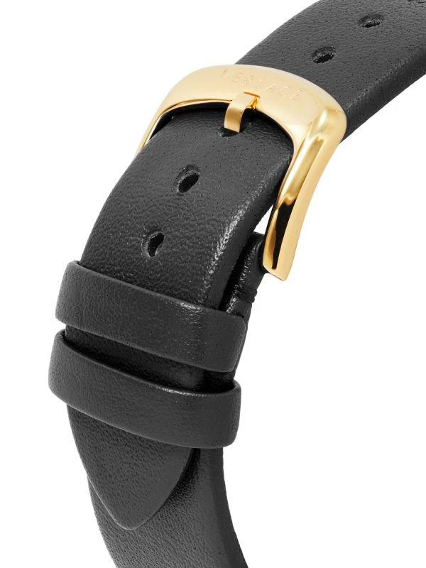 Versace Thea 28MM IP Yellow Goldtone Stainless Steel & Leather Watch 4