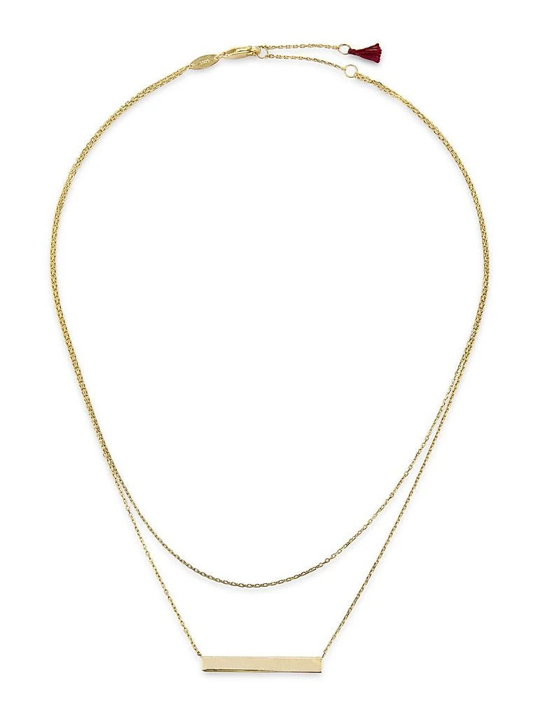 Shashi 14K-Gold-Plated Bar Pendant Necklace
