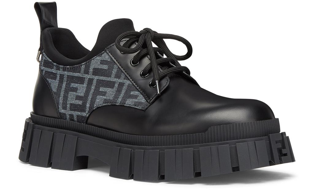 【送料&関税込】Fendi Fe40108u01v - Black FENDI Flow FF-jacquard Leather Sneakers | Black | FARFETCH