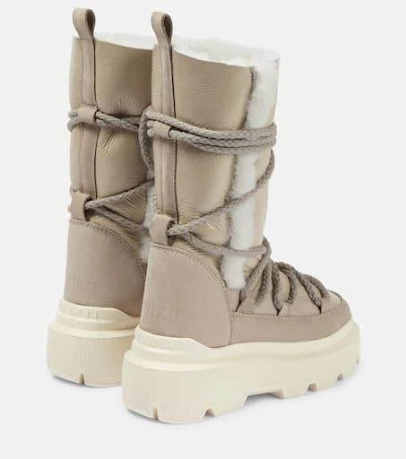 INUIKII Leather shearling-trimmed snow boots 3