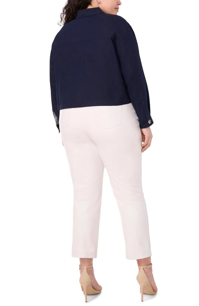 Halogen Patch Pocket Crop Linen Blend Jacket 5