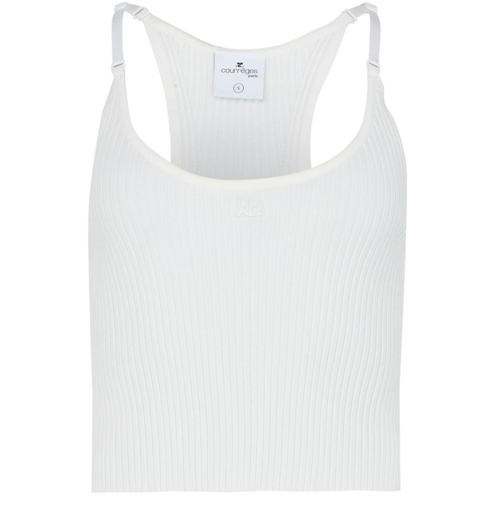 courreges Knitted Scuba vest top