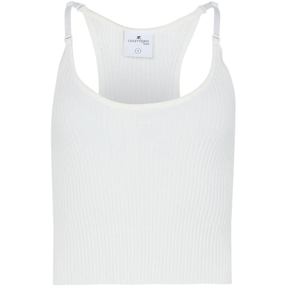 courreges Knitted Scuba vest top 2
