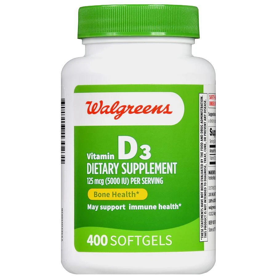 Walgreens Vitamin D3 125 mcg Softgels 2