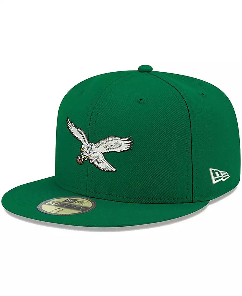 New Era Men's Kelly Green Philadelphia Eagles Omaha Throwback 59FIFTY Fitted Hat