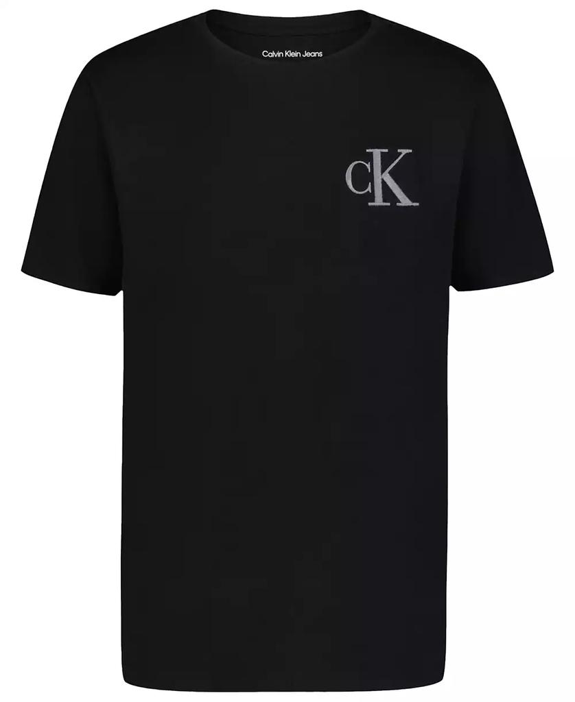 Calvin Klein Big Boys Stacked Logos Short Sleeve T-Shirt