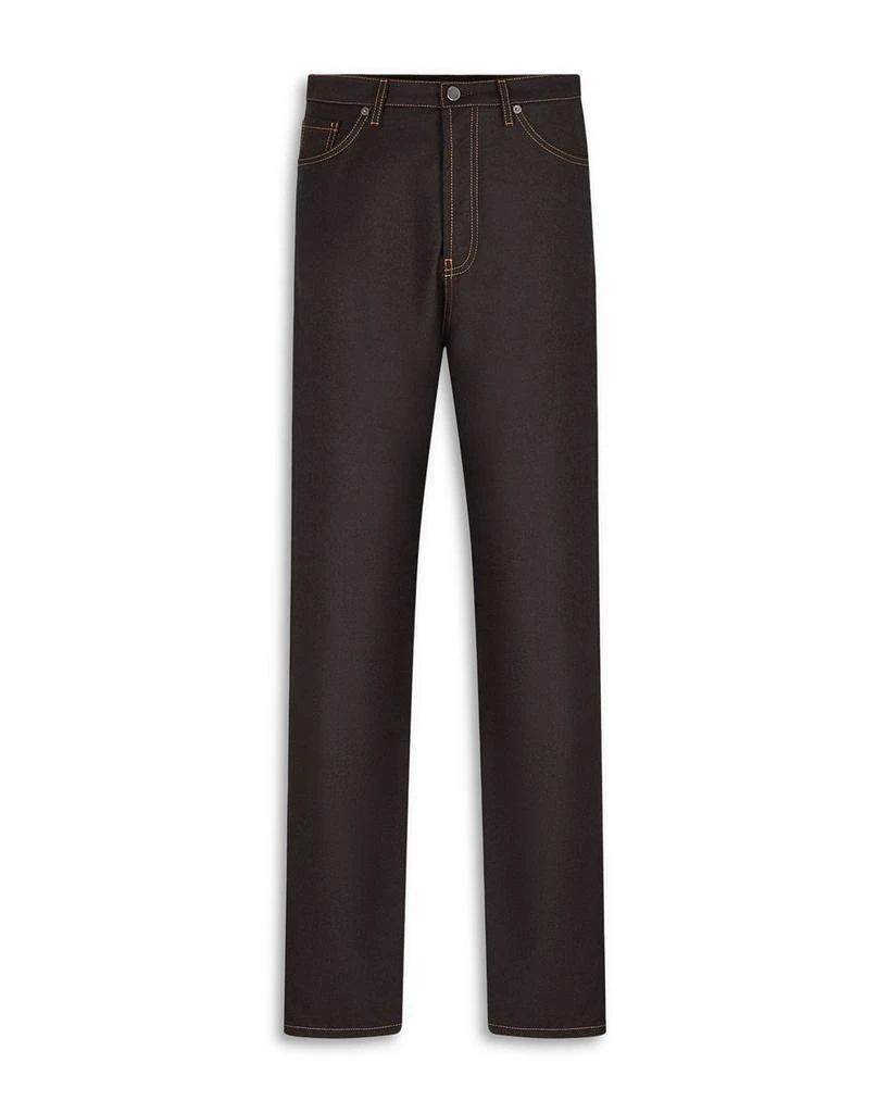 Emporio Armani Denim Effect Wool Pants 6