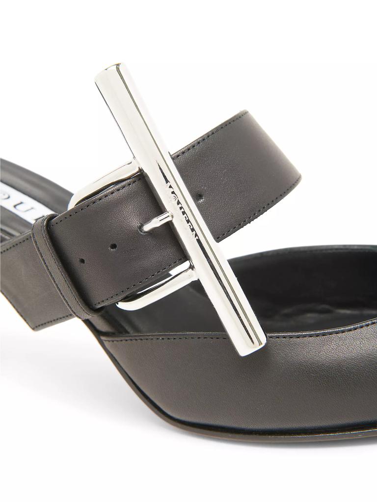 Alexander McQueen Birdee 70MM Leather Mules - Slippers