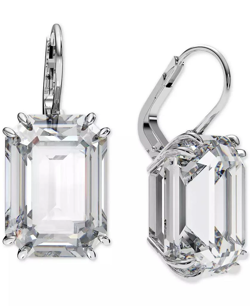 Swarovski Octagon Crystal Drop Earrings 2