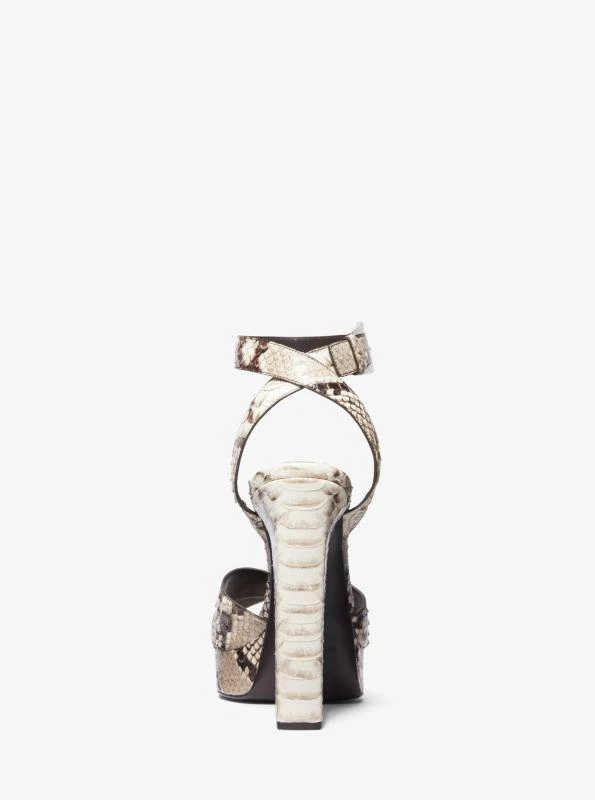 Michael Kors Cannon Python Embossed Leather Platform Sandal 3