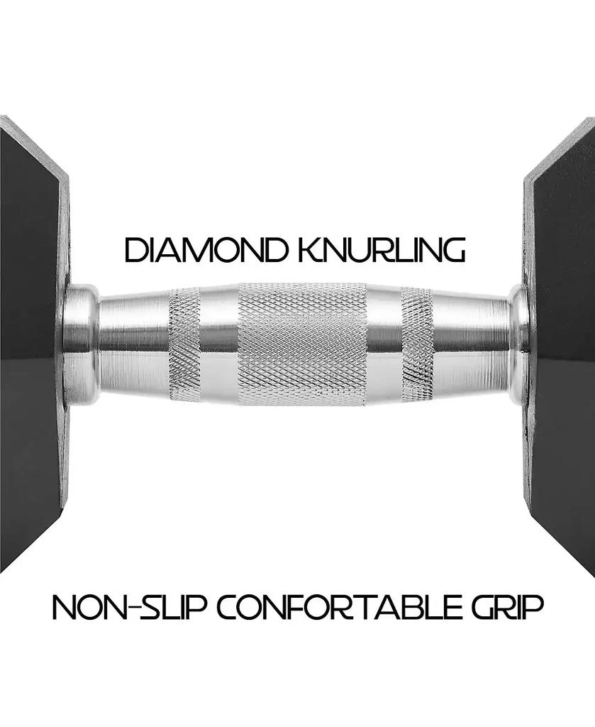 Philosophy Gym Rubber Coated Hex Dumbbell Hand Weight, 25 lbs 3