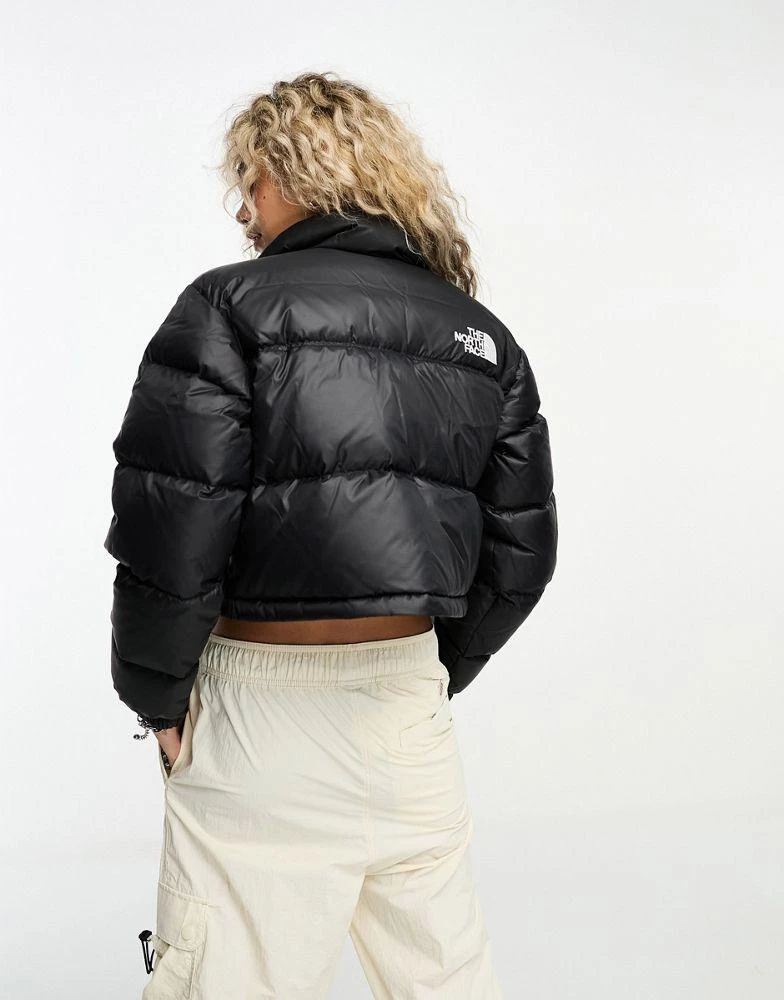 The North Face The North Face Nuptse cropped down puffer jacket in black 3