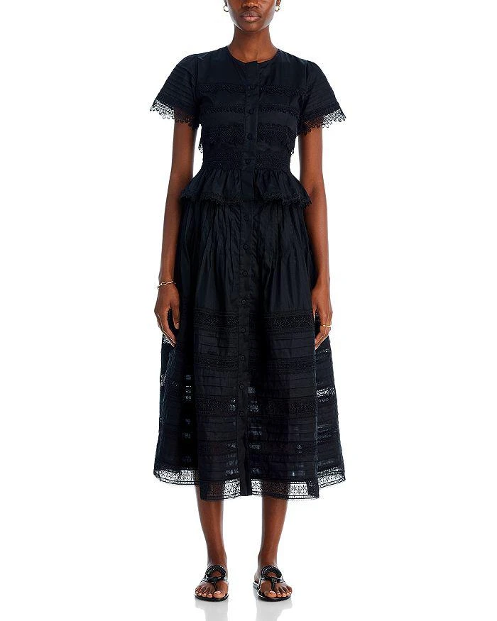 Waimari Camila Tiered Lace Midi Skirt 6
