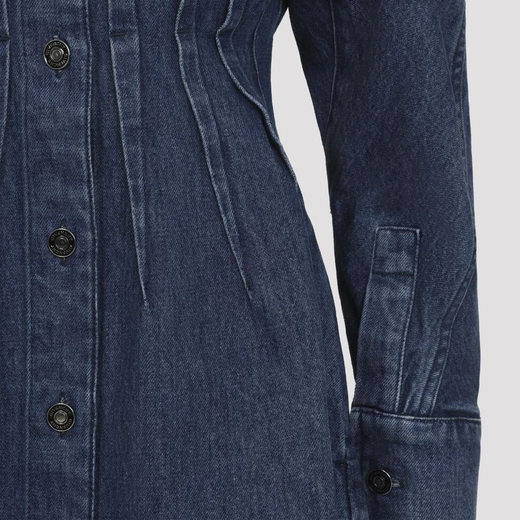 Givenchy Givenchy Collared Long-Sleeve Mini Denim Dress 4