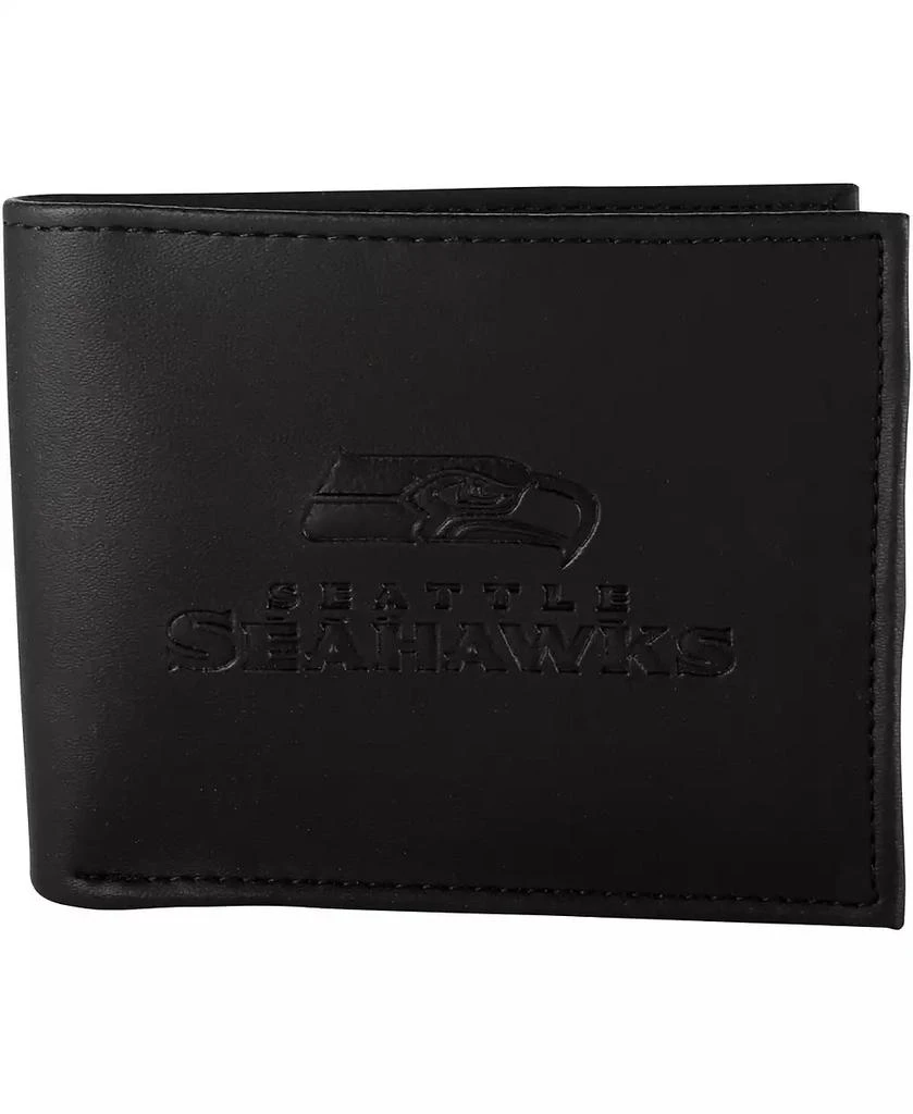 Evergreen Enterprises Men's Black Seattle Seahawks Hybrid Bi-Fold Wallet 1
