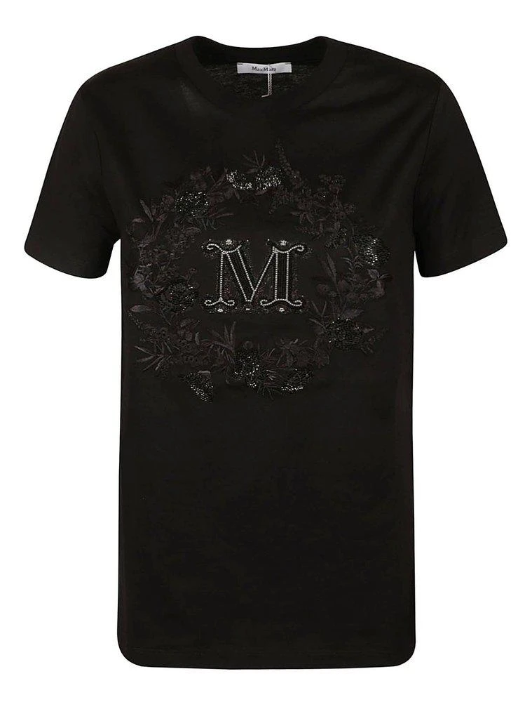 Max Mara Max Mara Logo Embroidered Crewneck T-Shirt 1