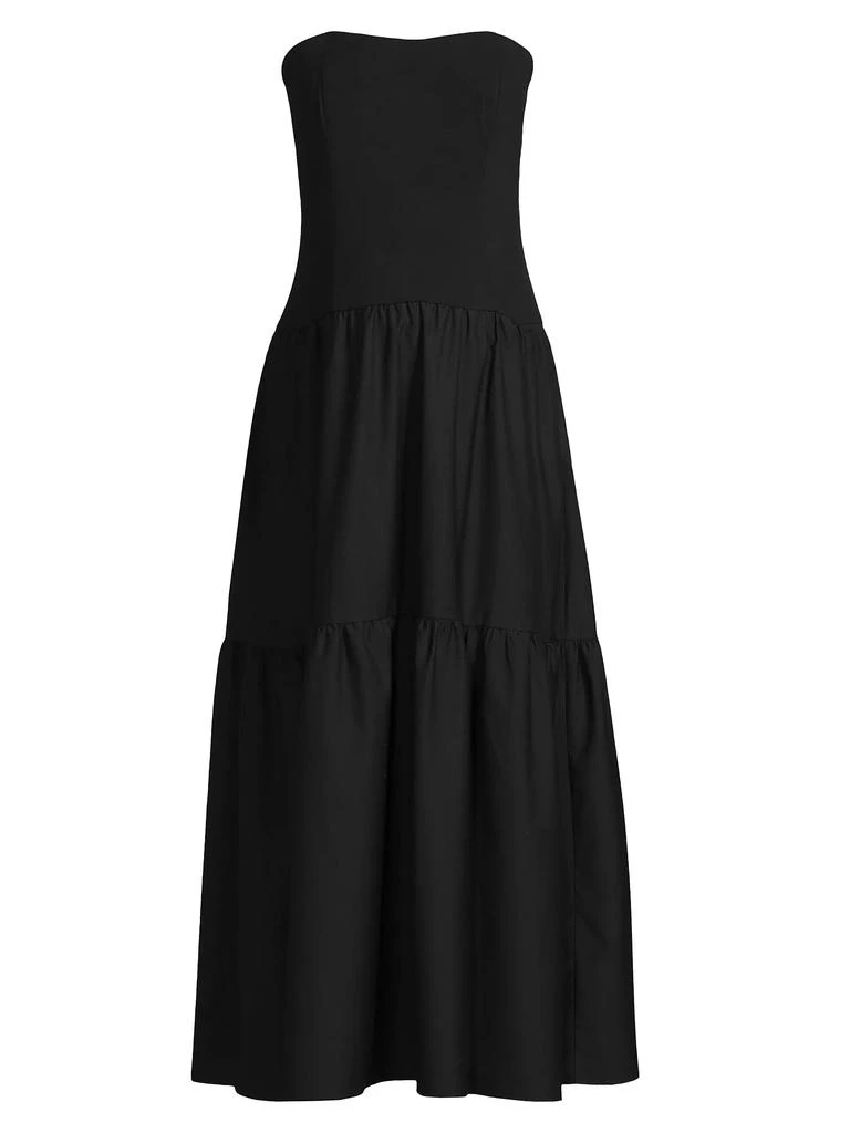 Emilia George Maternity The Evelyn Strapless Tiered Midi-Dress 1