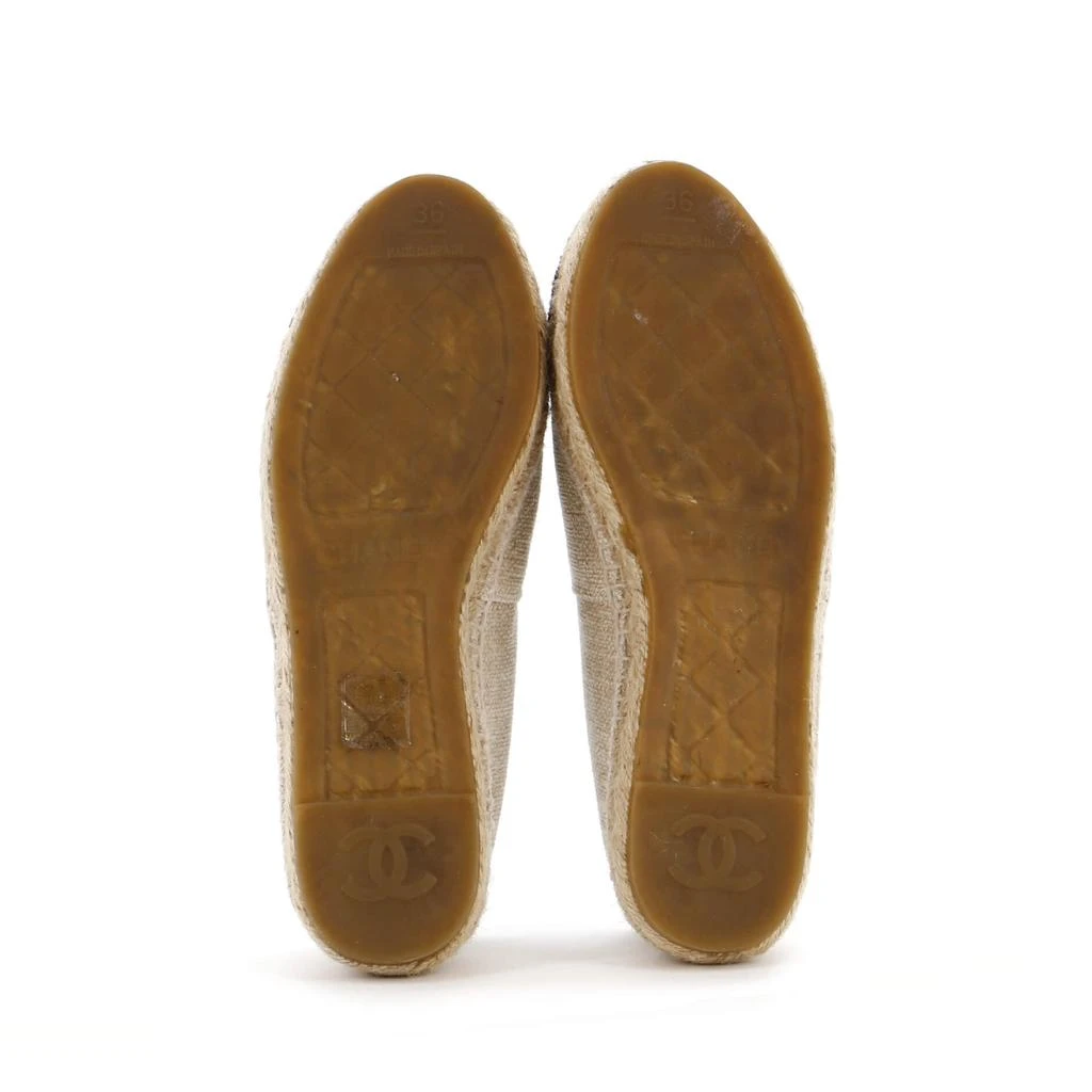 Chanel Women's CC Cap Toe Espadrilles Canvas with Sequins 4
