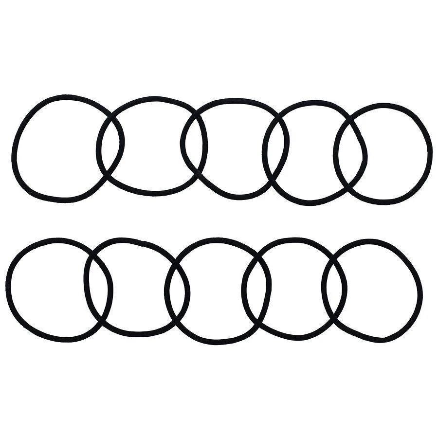 Scunci No-Damage Nylon Hair Elastics for Extra Thick Hair 6